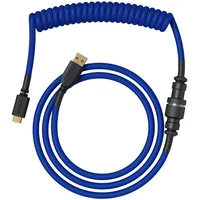 Glorious PC Gaming Race Coiled Cable Cobalt, USB-C auf