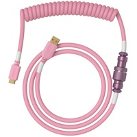 Glorious PC Gaming Race Coiled Cable Prism Pink, USB-C