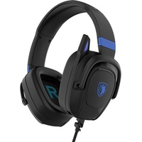 SADES Zpower SA-732 Gaming Headset, schwarz/blau, USB, kabelgebunden, schwarz