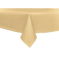 TEXPOT Tischdecke 160 x 220 cm oval Gelb Leinenoptik