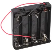 Goobay Batteriehalter für 4x Mignon mit Deckel und Schalter
