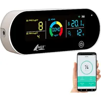 AGT 5in1-Akku-Luftqualitätsmesser, HCHO, PM1/2,5, Temperatur u.v.m., App