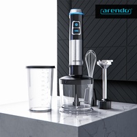 Arendo Stabmixer Edelstahl Set - Pürierstab - stufenlose Geschwindigkeit