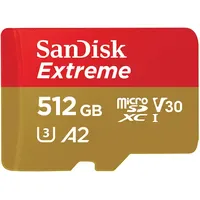 SanDisk Extreme microSDXC UHS-I U3 A2 + SD-Adapter 512