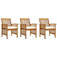 VidaXL Gartenstuhl 61 x 64 x 90 cm cremeweiß