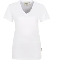 Hakro Damen V-Shirt Classic weiß, XL