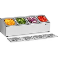 Royal Catering Gn Aufsatzbord Mit Gn Behältern Gastronorm-Behälter Gestell