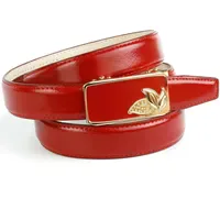 Anthoni Crown Damengürtel Leder rot 85