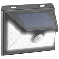 Luminea Solar-LED-Wandleuchte mit Bewegungs-Sensor & Akku, 350 Lumen, 7,2