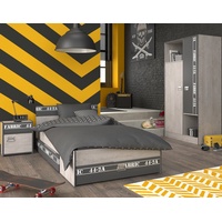 Parisot »Fabric«, (Set, 4 St., Bett, Bettschubkasten, Kleiderschrank, Nachttisch),