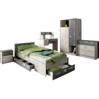 Parisot Fabric 2 Set Bett Nachttisch Kleiderschrank - ohne