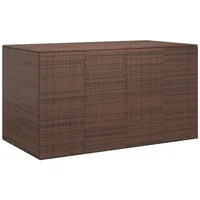 VidaXL Garten-Kissenbox PE Rattan 194x100x103 cm Braun