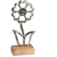 Formano Dekoaufsteller Blume aus Aluminium & Mangoholz 20 cm