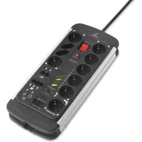 Renkforce 1015A-CMB-SXMS Master/Slave-Steckdosenleiste 10fach Schwarz, Aluminium Schutzkontakt 1 St.