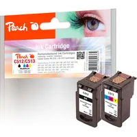 Peach Spar Pack Druckköpfe kompatibel zu Canon PG-512, CL-513
