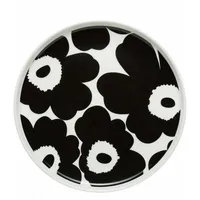 Marimekko Frühstücksteller Teller Oiva-Unikko Weiß-Schwarz (20cm)