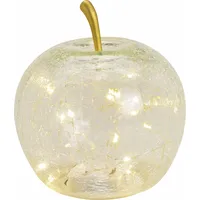 Spetebo LED Apfel 16 cm - transparent - Deko