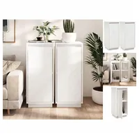 VidaXL Sideboards 2 Stk. Weiß 31,5x34x75 cm Massivholz Kiefer