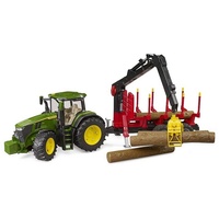 Bruder John Deere 7R 350 mit Rückeanhänger und 4