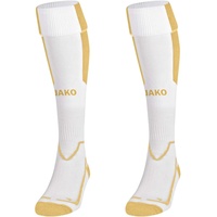 Jako Lazio Stutzenstrümpfe weiß/gold 5 43-46
