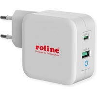 Roline USB Charger mit Euro-Stecker 2 Port (Typ-A QC3.0,
