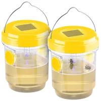 ExBuster 2er-Set giftfreie Solar-LED-Insektenfalle z. Aufhängen oder Hinstellen
