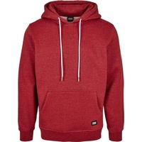 URBAN CLASSICS Basic Kapuzenpullover Blood Stone Melange L