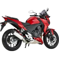 Shark exhaust DSX-5 Aluminium poliert/Endkappe Edelstahl schwarz matt beschichtet