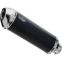 Shark exhaust DSX-5 Aluminium eloxiert/Endkappe Edelstahl poliert schwarz schwarz