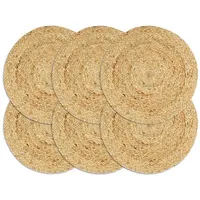 VidaXL Tischsets 6 Stk. Natur 38 cm Rund Jute