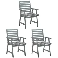 VidaXL Gartenstuhl 56 x 62 x 92 cm grau