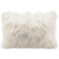 CELINATEX Cuddly Dekokissen 40 x 60 cm weiß Langhaar