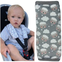 HECKBO 2x Gurtkissen Kinderwagen Schafe & Wolken – Gurtschoner
