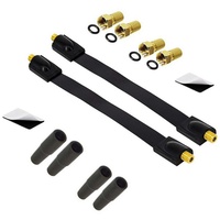 Premium X 2x Sat Fensterdurchführung 4x F-Stecker 4x Gummitüllen