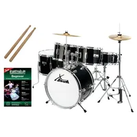 XDrum Junior Pro Kinder Schlagzeug Black Sparkle inkl. Schule