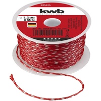 KWB 925125 Maurerschnur 1,2 mm Rot 50 m