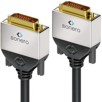 Sonero DVI-Kabel Premium, 2 m, Dual Link, Stecker/Stecker (24+1),