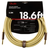 Fender Deluxe Series Instrument Cable Tweed Straight 5.5m (0990820081)