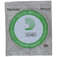 D'Addario NW046 Nickel-Einzelsaite für Gitarren 0,12 cm (0,046 Zoll)