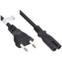 Good Connections Euro-Netzkabel Euro-Stecker an C7/Euro 8 Buchse, schwarz,