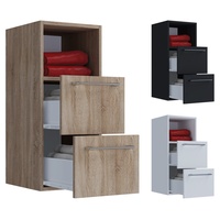 VCM Holz Badmöbel Midischrank Badregal Badschrank Badezimmer Schublade Badinos