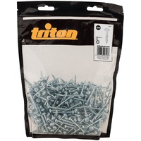 Triton 709782 Verzinkte Taschenlochschrauben mit Scheibenkopf und Grobgewinde Zoll,