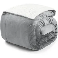 Blumtal Kuscheldecke, Grau, Rechteckig, 240x220 cm, Oeko-Tex® Standard 100,