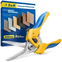 S&R Schere Allround blau, gelb 205,0 mm