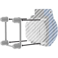 Doktorvolt Einbausatz für Schutzkontakt-Steckdosen 4 Kunststoffmuttern Lochmass 38x38mm Isolierschutz