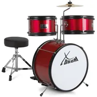 XDrum Junior KIDS Schlagzeug inkl. Schule Rot