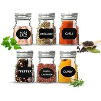 Sendez 12 Vorratsgläser mit Tafelfeld Kreide Marmeladengläser Gewürzgläser Vorratsdose