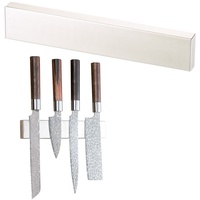 Rosenstein & Söhne Durchgehende Magnet-Messerleiste aus gebürstetem Edelstahl, 25,5