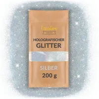 Creative Deco 200g Silber Holographischer Glitzerpulver für Wandfarbe |