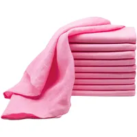 ZOLLNER 10er Set Spucktücher/Mullwindeln 100% Baumwolle 70x70 cm, rosa